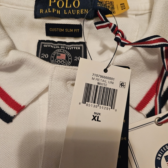 Polo by Ralph Lauren White Polo with Black and Red Accents - Picture 3 of 4